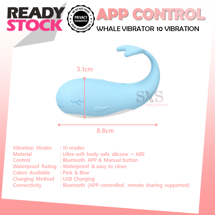 App-Controlled Whale Vibrator – 10 Vibration Modes & USB Rechargeable