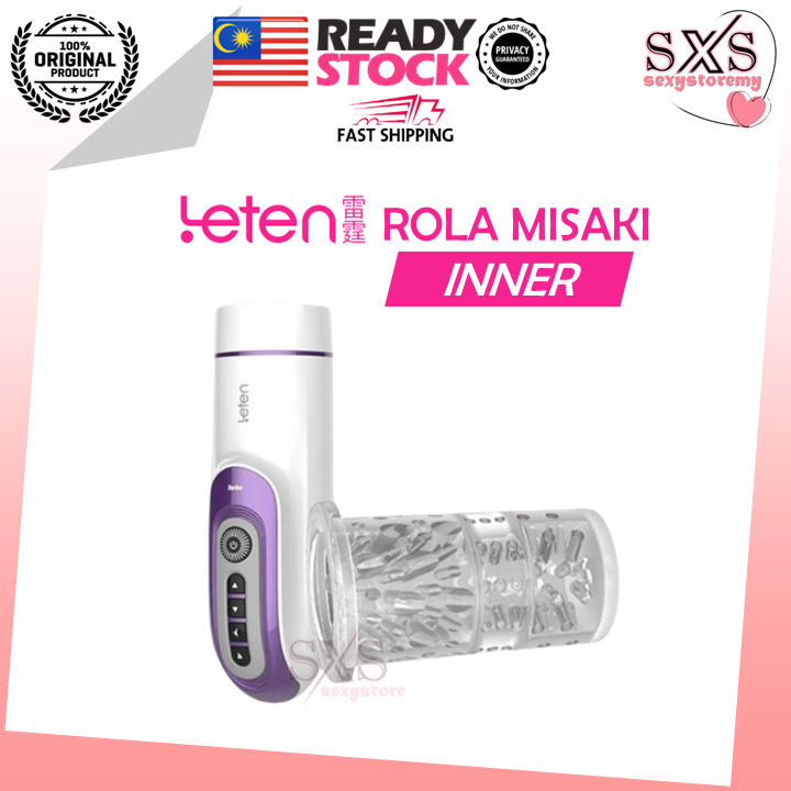 LETEN AV Rola Misaki Rechargeable Automatic Telescopic Male Masturbator Cup