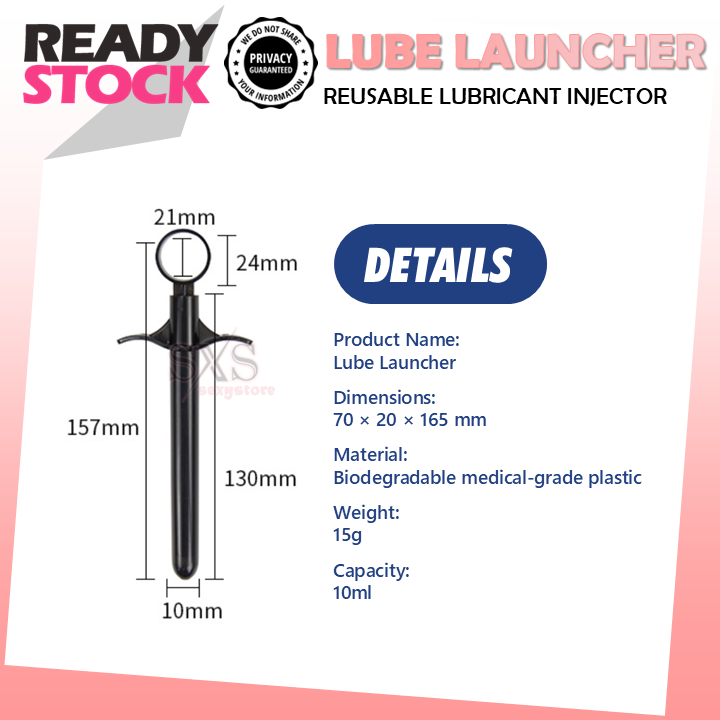 Reusable Lube Launcher - Lubricant Injector For Vagina & Anal