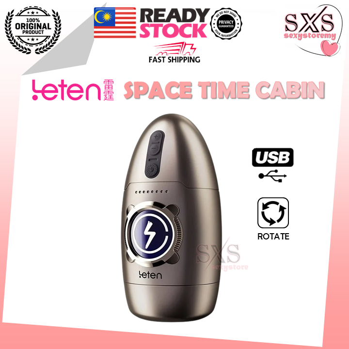 LETEN Space Time Cabin Delay Rotation Trainer Male Masturbator Cup Rotate Pussy Cup AV Cup