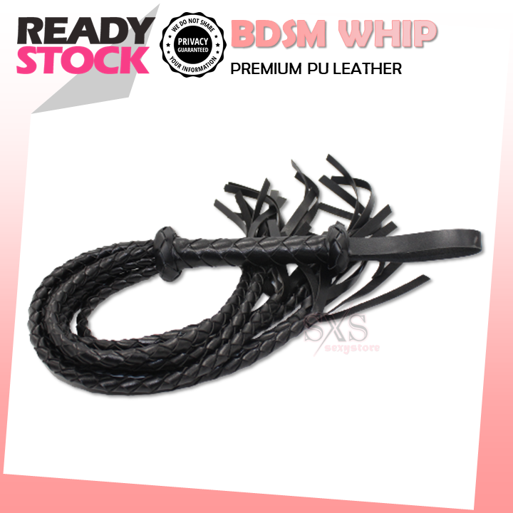 Premium PU Leather BDSM Whip โ Flogging & Bondage Restraint Toy