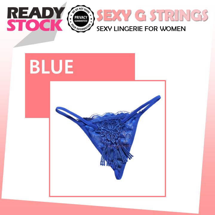 Sexy Lace Underwear Women Thong Bow hollow Panties T Back