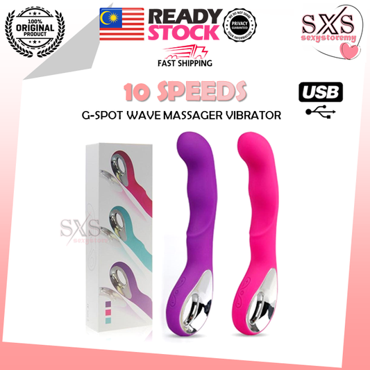10 Speeds G-Spot AV Vibrator USB Charging Silicone Female Dildo Vibrator