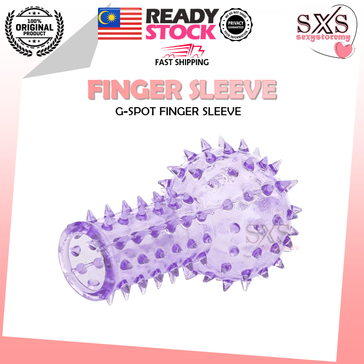 G-SPOT Finger Sleeve Spike Cover Condom Sex Toys Crystal Particle Finger Spike Condom Sex Toy Kondom Jari Mainan Seks