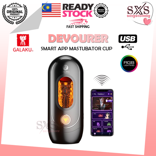 GALAKU Devourer Smart Masturbator Cup APP-Controlled Dual Stimulation with Vibration & Suction