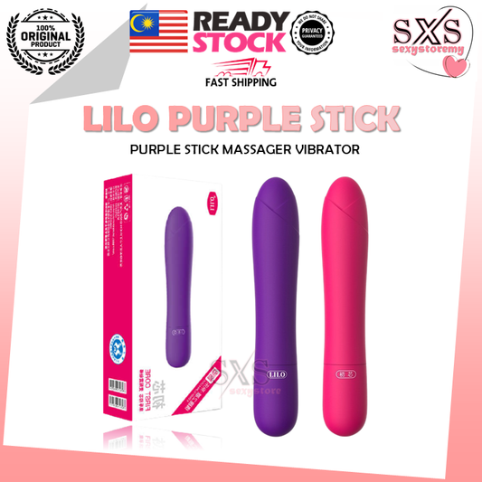 LILO Purple Stick G SPOT 5 Vibration Modes Bullet Vibrato AV Stick Massager