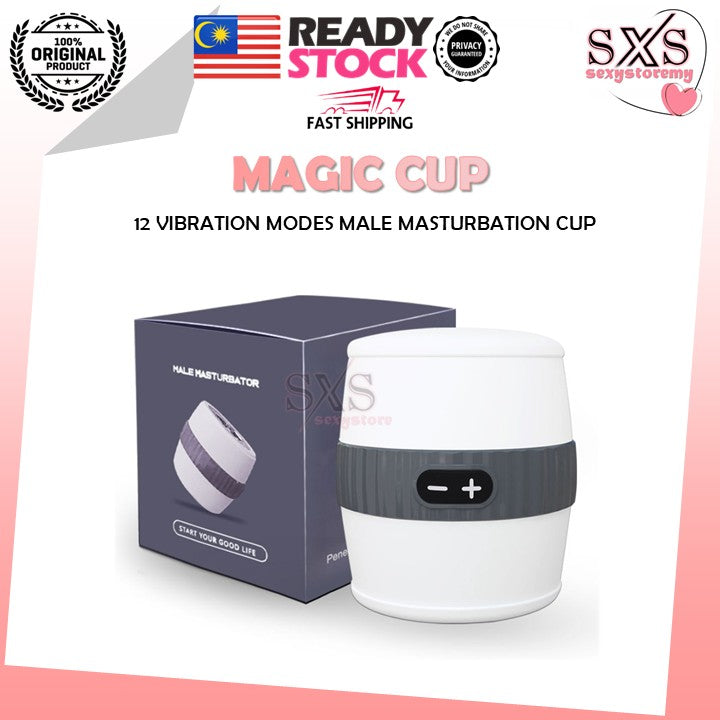 MAGIC CUP 12 Modes Rechargeable Vibrating Male Masturbator Men Masturbation Cup Automatic Masturbation Cup