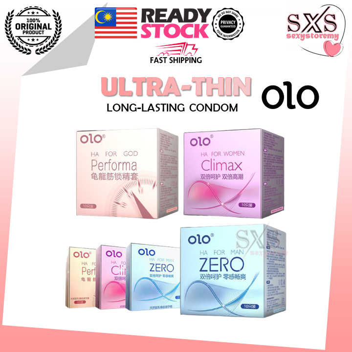 OLO 001 Condom Ultra Thin Condom Time Delay Spike Particles Tahan Lama Kondom Nipis Adult Sex Toys For Men 超薄安全套 避孕套