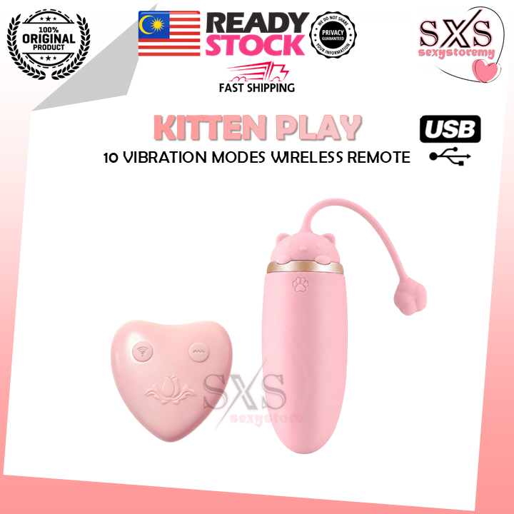 SHUNHUAN Kitten Play Portable Dual-layer Silicone Remote Control Vibrating Egg with 10 Vibration Modes Vibrator Egg Jumping Egg Jump Egg Love Egg