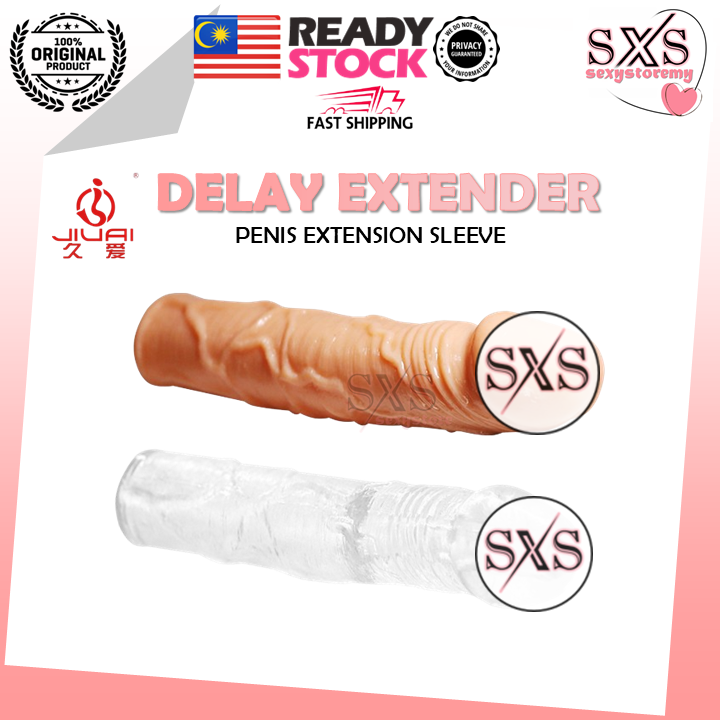 Reusable 18cm Penis Sleeve Extender Realistic Textured Cock Extender
