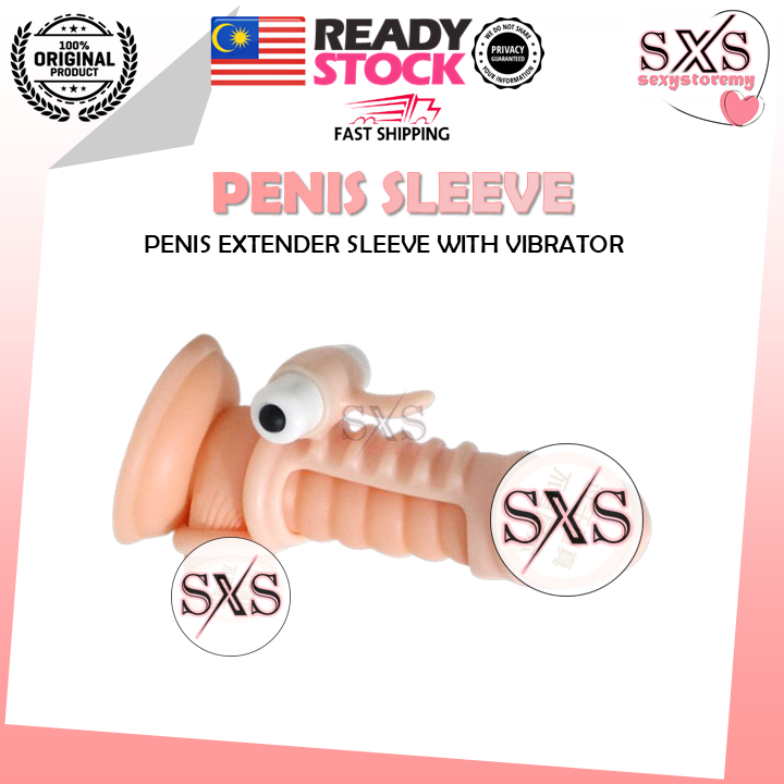 Reusable Penis Sleeve with Vibrator Penis Extension