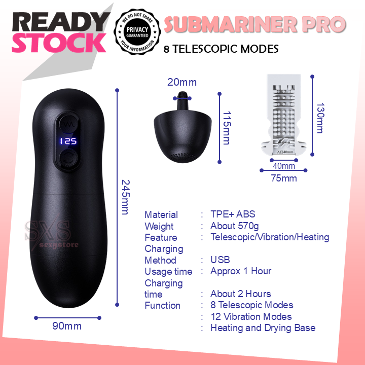 MIZZZEE SUBMARINER PRO Automatic Retractable Masturbation Cup for Men