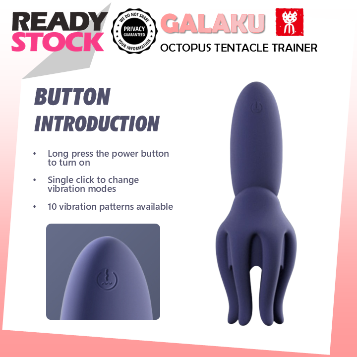 GALAKU Octopus Glans Vibrator Male Head Trainer & Vibrating Masturbator for Penis Exercise