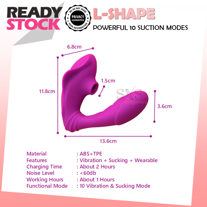 Dual Pleasure Wearable L-Shape AV Vibrator Clitoris Stimulation Vibrator