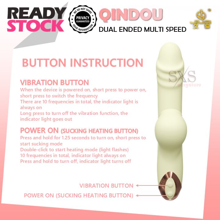 JIUAI Qindou Wand Vibrator for Women Dual-Ended Multi-Speed AV Massager