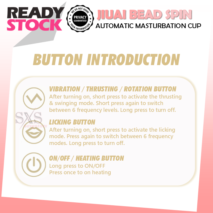 JIUAI BEAD SPIN Dual G Spot Clitoral Vibrator Thrusting & Rotating Dildo Shape AV Massager With Tongue Licking