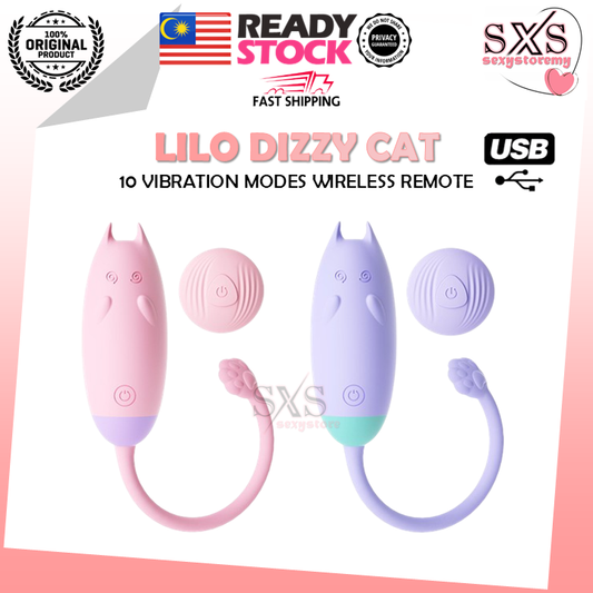 LILO Dizzy Cat Wireless Remote Control Vibrating Egg with 10 Vibration Modes Vibrator Egg Jumping Egg Jump Egg Massager Vibrators Love Egg