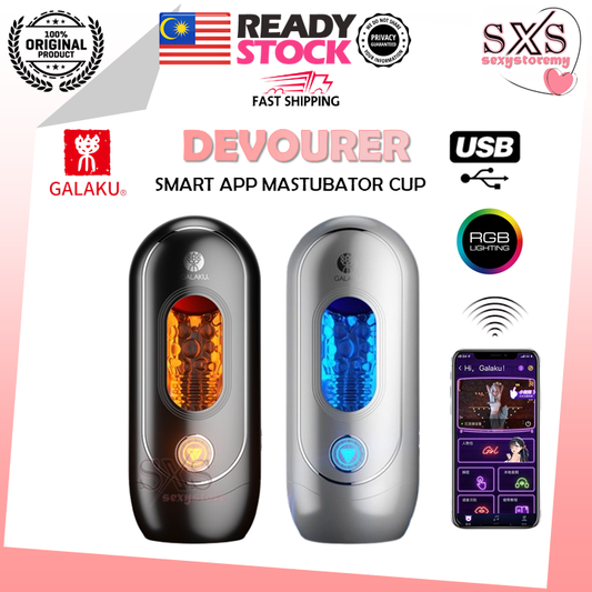 GALAKU Devourer Smart Masturbator Cup APP-Controlled Dual Stimulation with Vibration & Suction