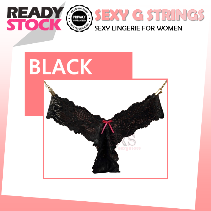 Women Sexy G String Transparent Lace Underwear Hollow Panties T Back Thong