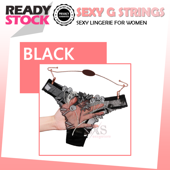 Sexy Transparent Embroidery Panties Women's Underwear