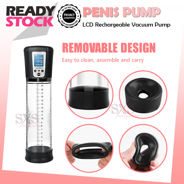LCD Penis Pump – USB Rechargeable Vacuum Enlargement Pump for Men