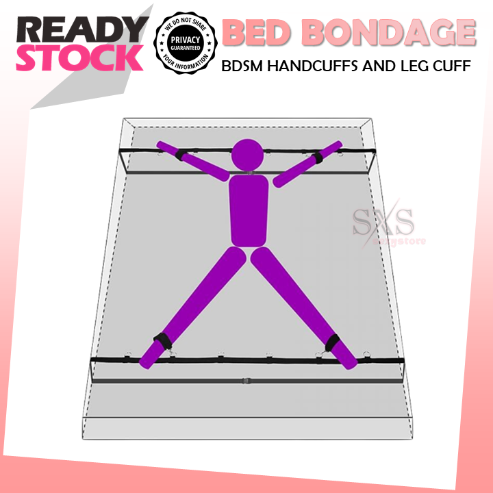 BDSM Bondage Strap Restraints – Adjustable Bed & Couples Play Set