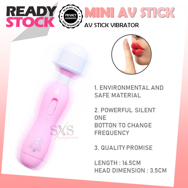 ❤️MINI AV Vibrator Masturbation Massager Adult Vibration Sex Toys For Female ALAT Bantuan Sek Wanita 按摩棒 自慰棒 按摩器 震动棒 自慰器