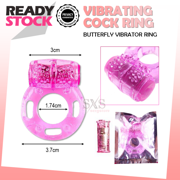 Buttery Vibrating Cock Ring Waterproof Vibrator Delay Penis Ring Sex Toy Finger Ring Penis Ring Lock Ring Butterfly Ring