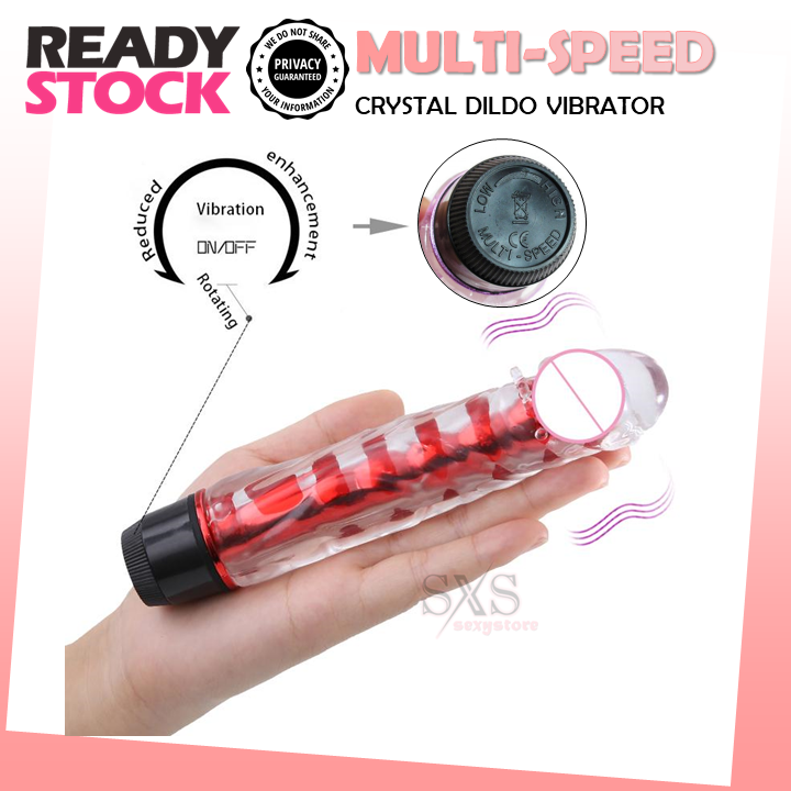 GILE SYOK Multi Speed Crystal Dildo Vibrator Massager Masturbator Sex Toy For Women Alat Sek Seks Toy Wanita 自慰棒 按摩棒