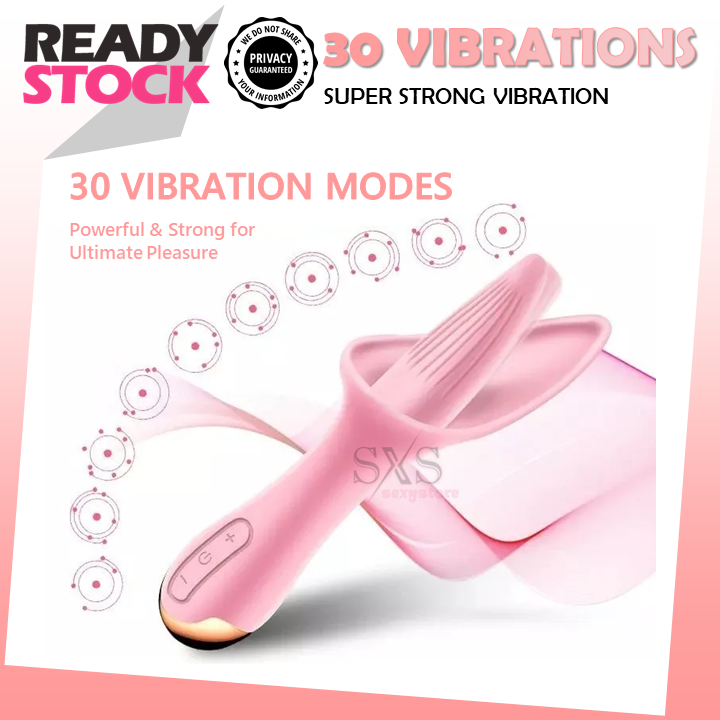 30 Powerful Vibration Modes Vibrator Licking Sensation for Clitoris & Breast USB Rechargeable Licking Stimulator Sex Toy For Women Tongue Massager 自慰棒 按摩棒