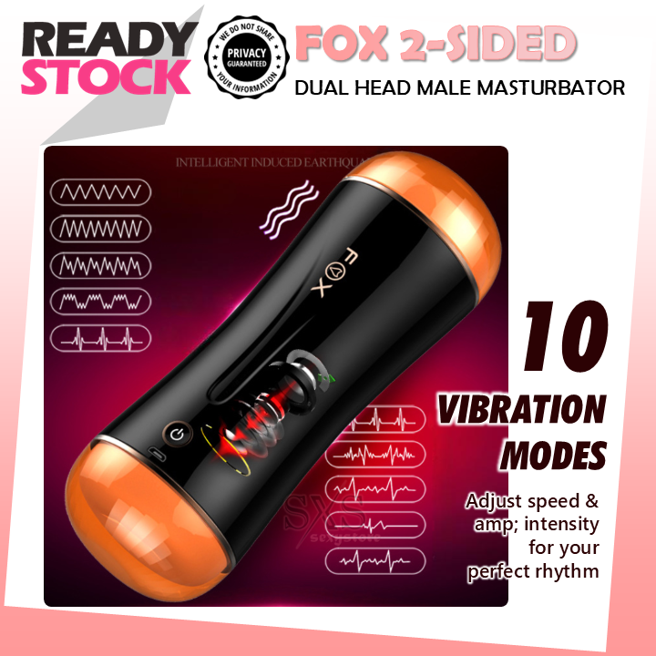FOX 2-Sided Automatic Male Masturbator Dual Head Men Masturbation Cup