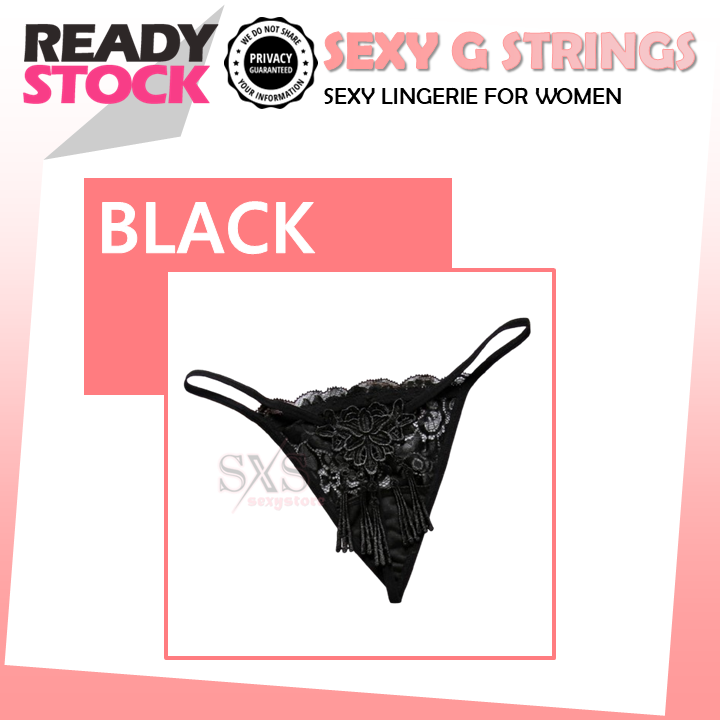 Sexy Lace Underwear Women Thong Bow hollow Panties T Back
