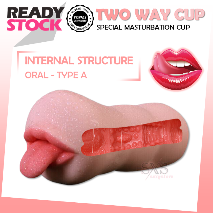 🔥TWO WAY🔥Double Hole Masturbation Cup Simulation Aeroplane Cup Oral Sex Anal Sex Vagina Sex Double Head Men Sex Toy 飞机杯