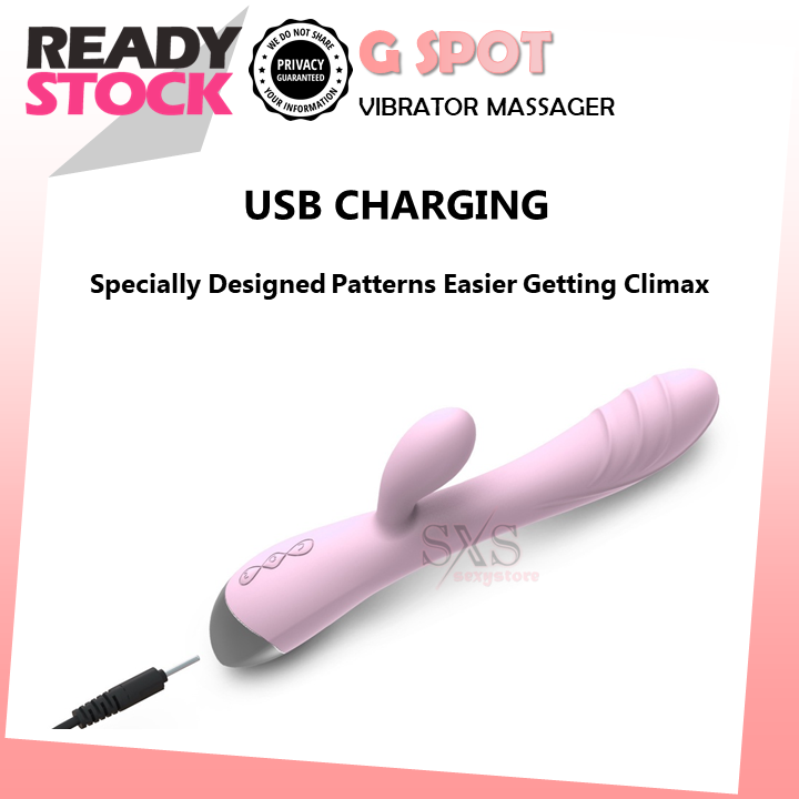 G-Spot Vibrator Massager boleh dicas semula bergetar 10 Kelajuan Getaran klimaks wanita zakar palsu Batang melancap(berbentuk dildo)