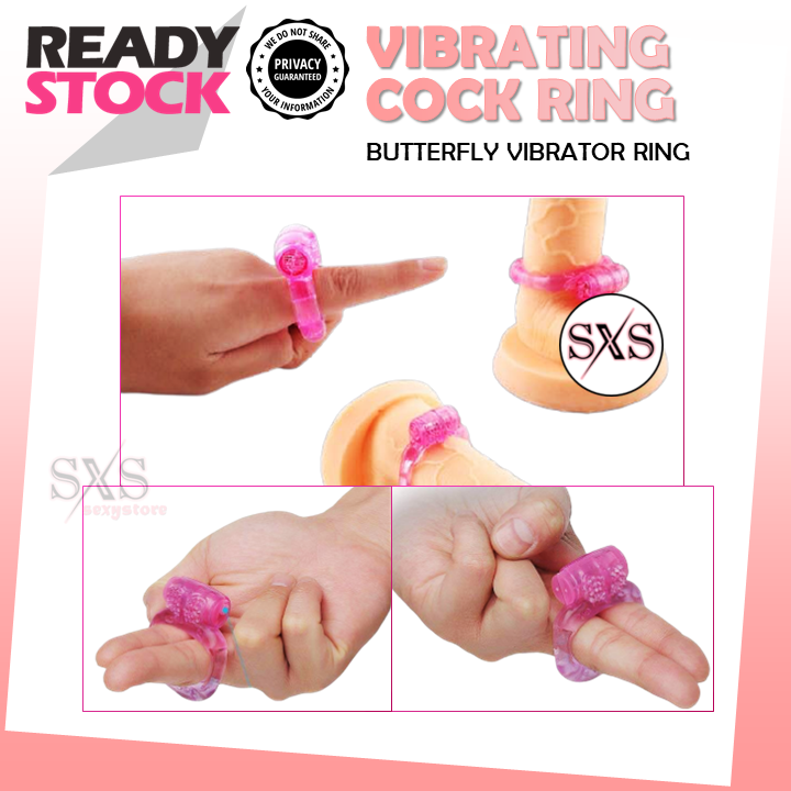 Buttery Vibrating Cock Ring Waterproof Vibrator Delay Penis Ring Sex Toy Finger Ring Penis Ring Lock Ring Butterfly Ring