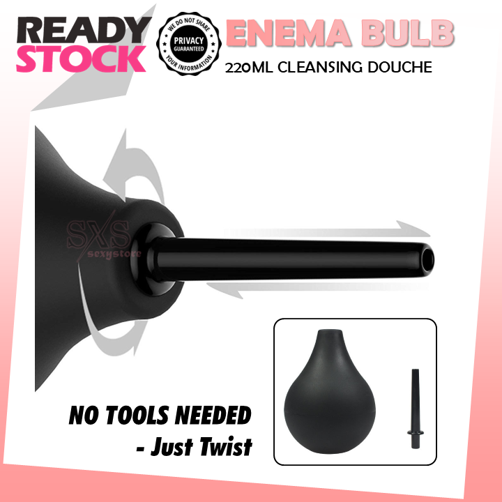 220ml Enema Bulb for Men & Women Vaginal & Anal Cleansing Douche for Intimate Hygiene