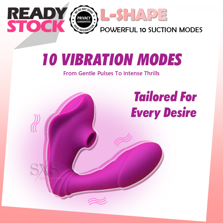 Dual Pleasure Wearable L-Shape AV Vibrator Clitoris Stimulation Vibrator