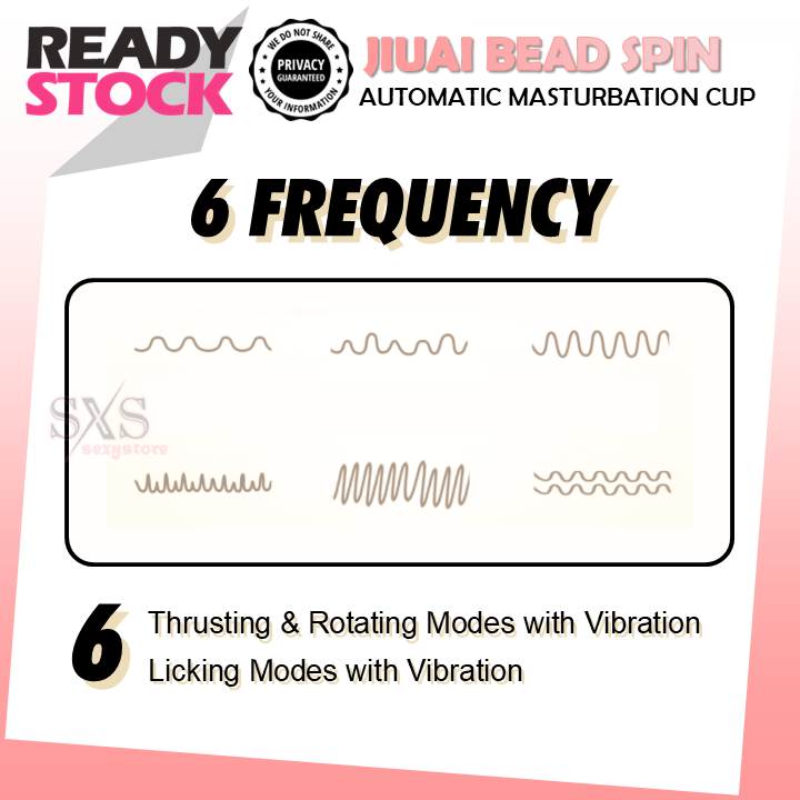 JIUAI BEAD SPIN Dual G Spot Clitoral Vibrator Thrusting & Rotating Dildo Shape AV Massager With Tongue Licking