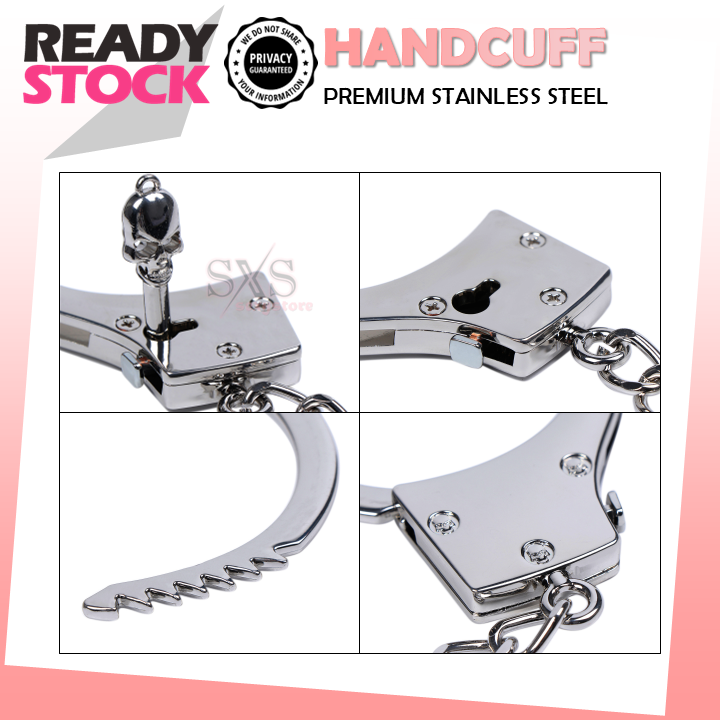 BDSM Premium Quality Skeleton Handcuff - Stainless steel Hand Cuff