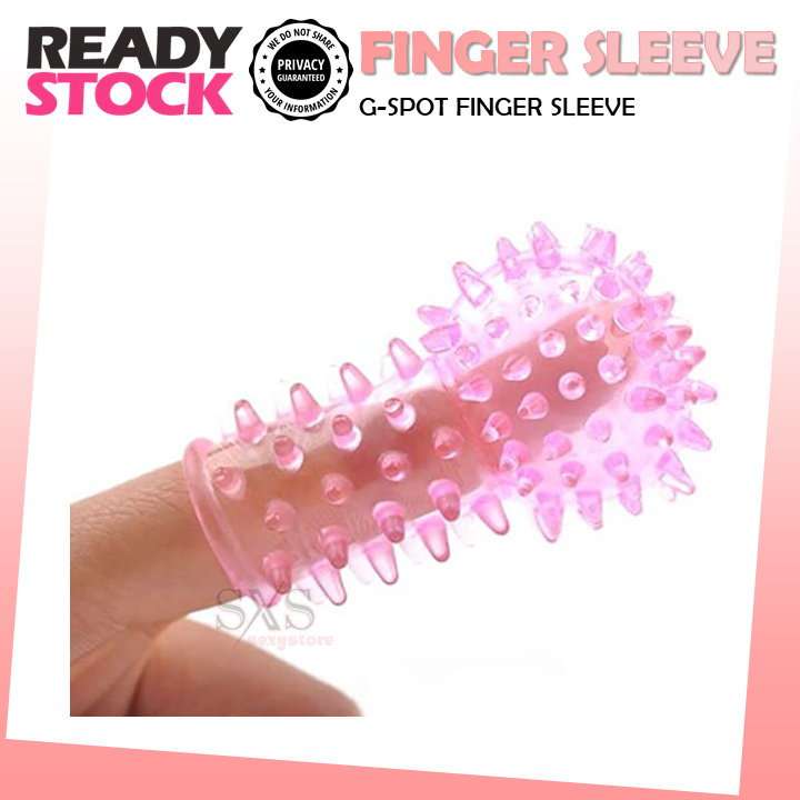 G-SPOT Finger Sleeve Spike Cover Condom Sex Toys Crystal Particle Finger Spike Condom Sex Toy Kondom Jari Mainan Seks