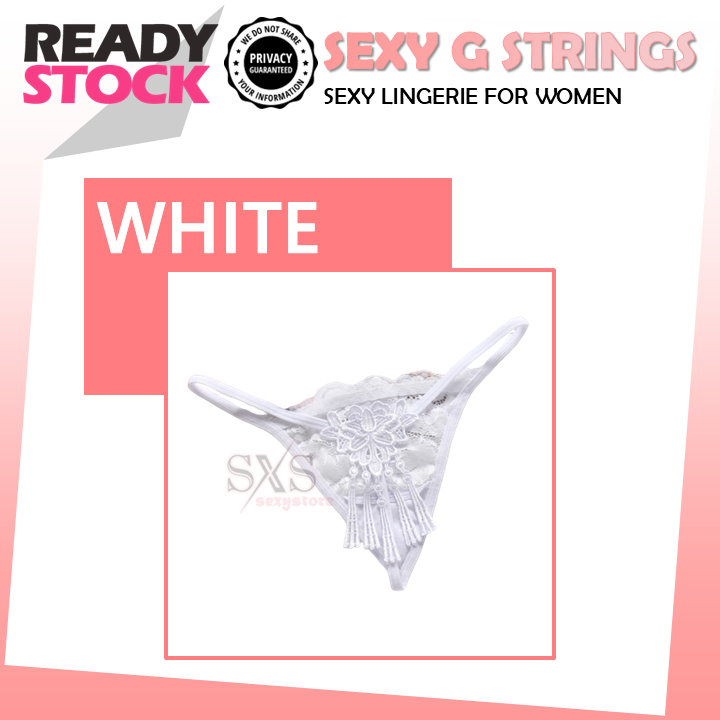 Sexy Lace Underwear Women Thong Bow hollow Panties T Back