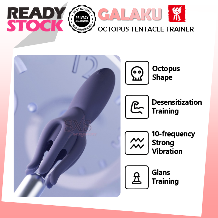 GALAKU Octopus Glans Vibrator Male Head Trainer & Vibrating Masturbator for Penis Exercise