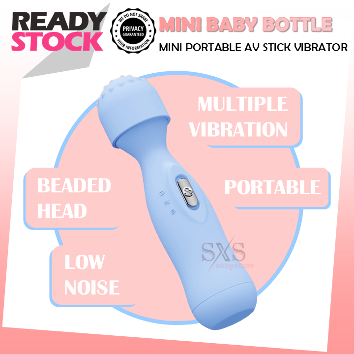Portable Mini Baby Bottle AV Massager with Beaded Head and Soft Touch