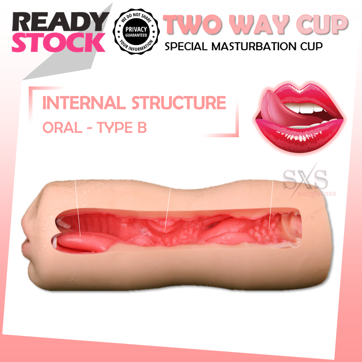 🔥TWO WAY🔥Double Hole Masturbation Cup Simulation Aeroplane Cup Oral Sex Anal Sex Vagina Sex Double Head Men Sex Toy 飞机杯