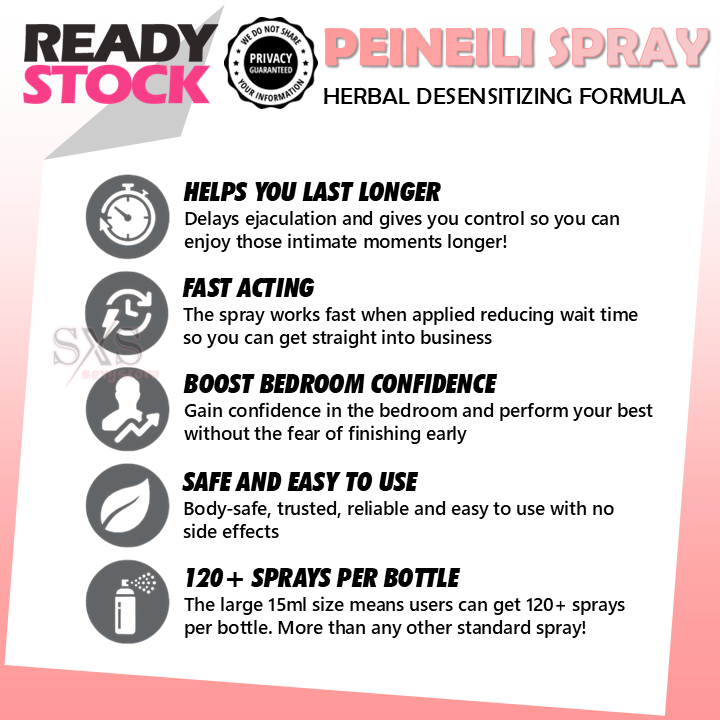 Peineili Delay Spray for Men – 15ml Herbal Desensitizing Formula for Longer Performance