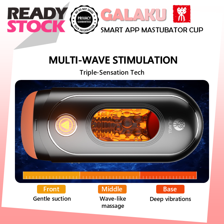 GALAKU Devourer Smart Masturbator Cup APP-Controlled Dual Stimulation with Vibration & Suction