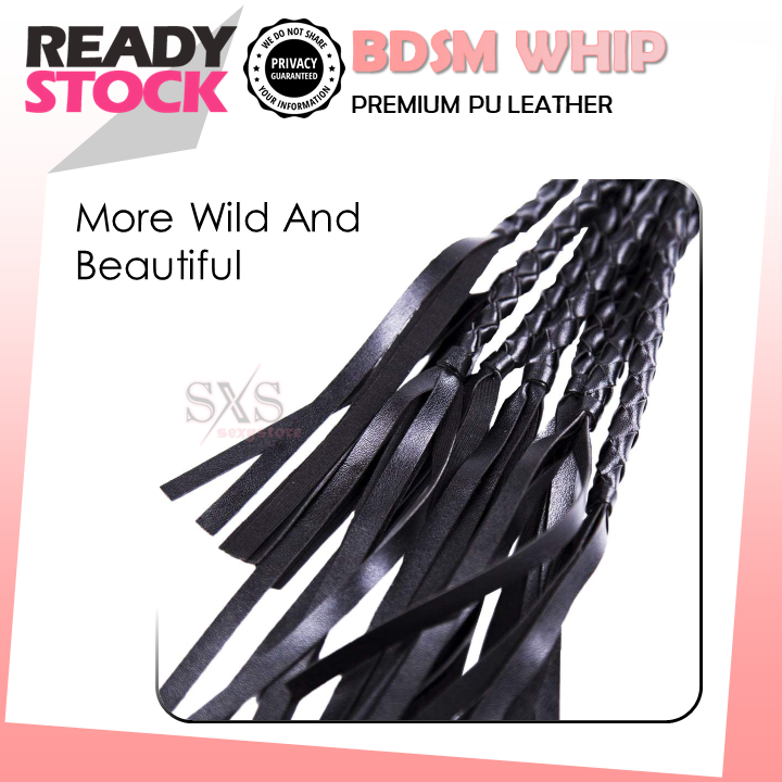 Premium PU Leather BDSM Whip – Flogging & Bondage Restraint Toy