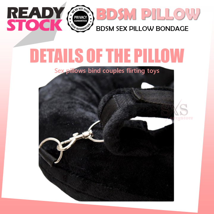 BDSM Sex Pillow – Bondage Pillow with Handcuffs & Leg Cuffs for Couples