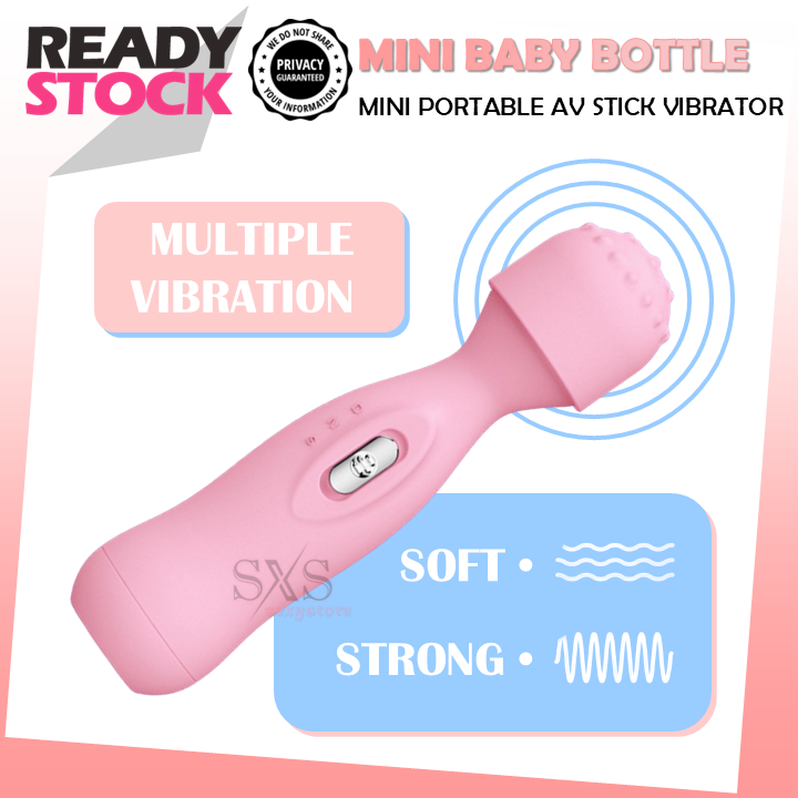 Portable Mini Baby Bottle AV Massager with Beaded Head and Soft Touch