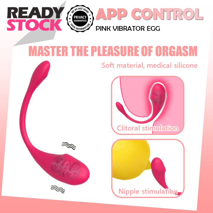 APP Controlled Wearable Pink Vibrator Egg – 9 Modes, Remote Play